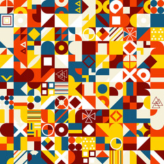 Abstract vector pattern design in Geometric flat style for web banner, business presentation, branding package, fabric print, wallpaper