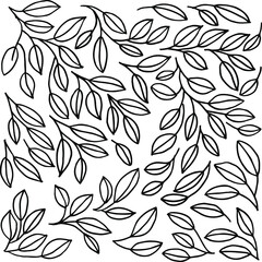 Drawing of leaves for printing on fabric.