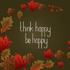 happy life quote design