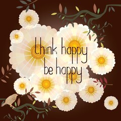 happy life quote design