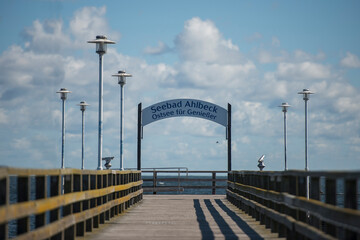 Fototapeta premium Seebrücke, Ahlbeck, Ostsee