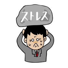 ストレスに苦しむビジネスマン