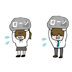 ローンに苦しむ男女