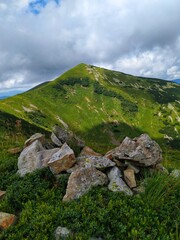 mountain landscape with blue sky