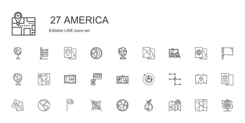america icons set