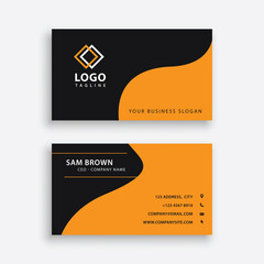 Minimal Business card template design.  Vector ilustration