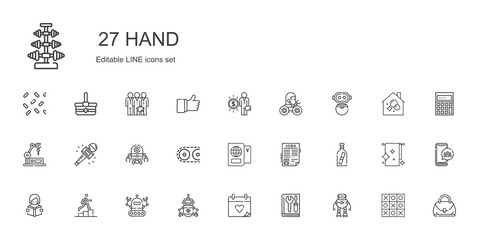 hand icons set