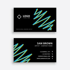 Minimal Business card template design.  Vector ilustration