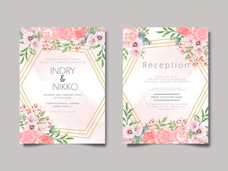 beautiful and elegant floral wedding invitation cards