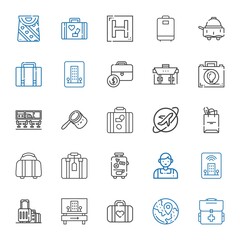 suitcase icons set