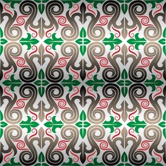 Floral abstract seamless pattern.