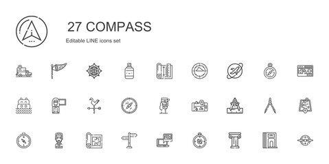 compass icons set