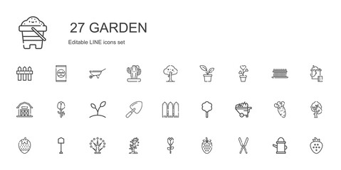 garden icons set
