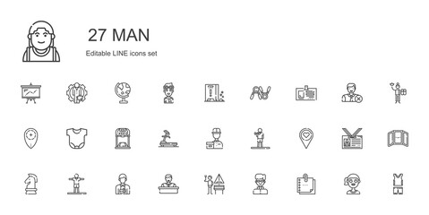 man icons set