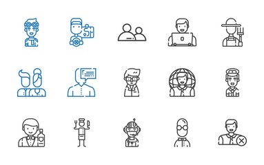 profession icons set