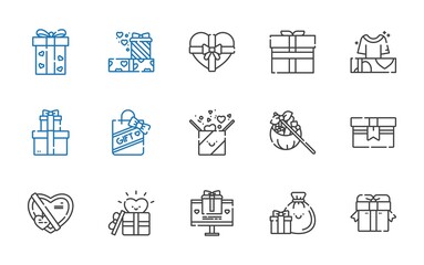 giftbox icons set