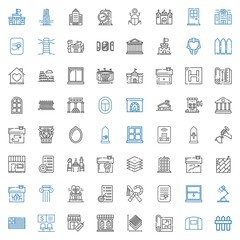 architecture icons set