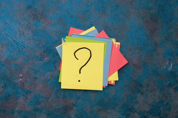 Question mark. Paper sticker