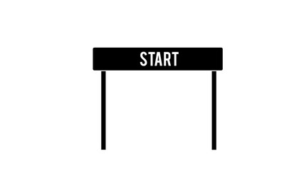 start line  illustration. white background  