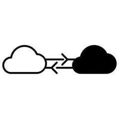 Cloud transfer data icon
