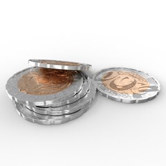 Kazakhstan 200 tenge coin render