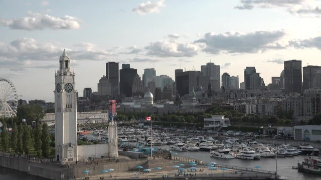 Canada Montreal. View of the city from the river