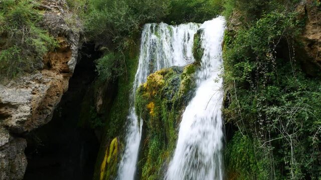 Nice waterfall surrounded by green nature
