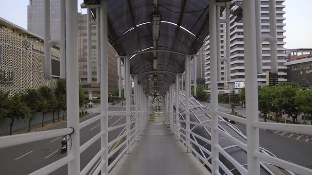 As Jakarta City begins to end its lock down after the coronavirus case was confirmed in Indonesia.  Usually filled with workers go to the office, is seldom so empty.