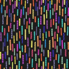 Abstract geometric seamless pattern in folk style. Hand drawn geometric pattern. Boho color style doodle background for header, images for blog, wallpapers, textiles.