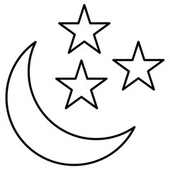 Star and moon icon