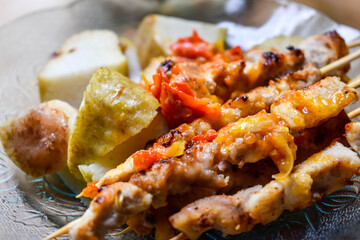food, delicious, taichan, meal, healthy, plate, dish, fresh, sate, gourmet, lunch, vegetable, satay chicken, satay taichan, taichan satay, sate taichan, tasty, indonesian, chicken, dinner, cuisine, in