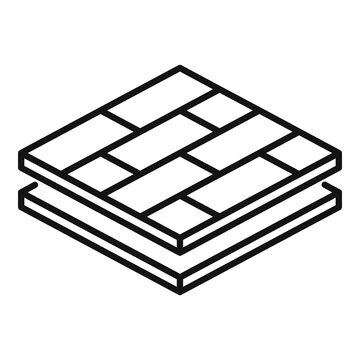 Wood floor tiles icon. Outline wood floor tiles vector icon for web design isolated on white background