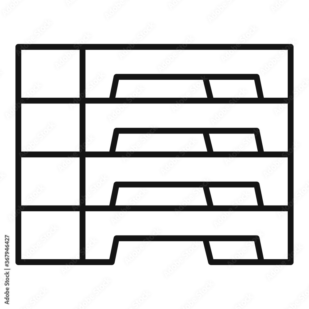 Poster concrete blocks icon. outline concrete blocks vector icon for web design isolated on white backgroun