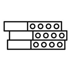 Construction concrete block icon. Outline construction concrete block vector icon for web design isolated on white background