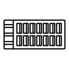 Construction brick icon. Outline construction brick vector icon for web design isolated on white background