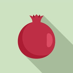 Fresh pomegranate icon. Flat illustration of fresh pomegranate vector icon for web design