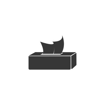 recommend clip art: Tissue box icon simple flat style vector illustration.