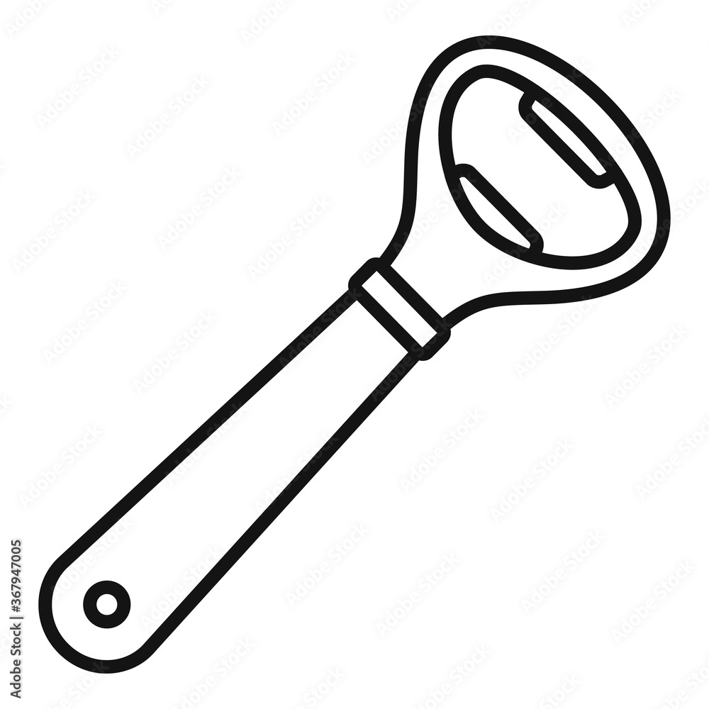 Poster bottle-opener icon. outline bottle-opener vector icon for web design isolated on white background