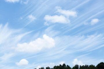 Blue sky background with clouds