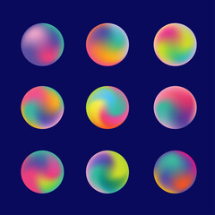 set of gradients in the shape of a circle