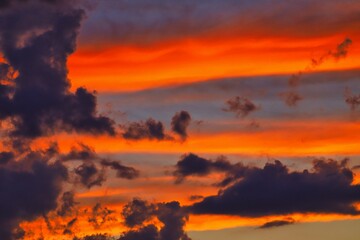 Dramatische Sommerwolken