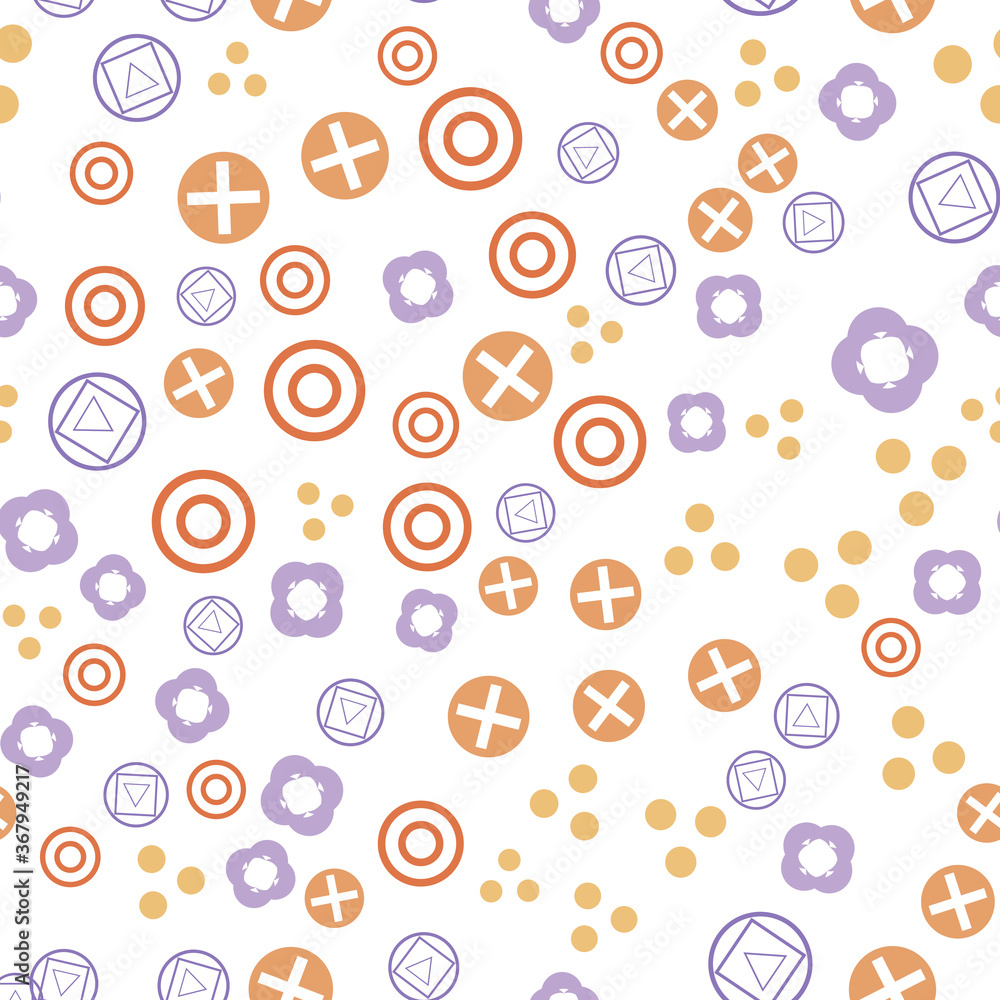 Poster vector seamless pattern background. modern stylish abstract texture. different geometric figures