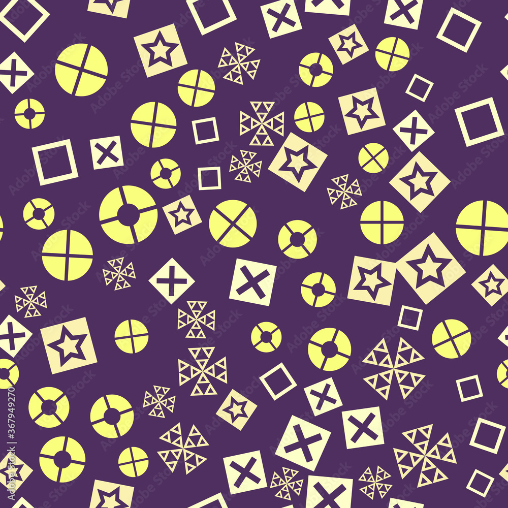 Aufkleber vector seamless pattern background. modern stylish abstract texture. different geometric figures