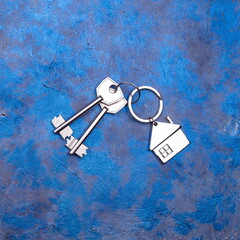 House key close up photo. Renting property, real estate concept