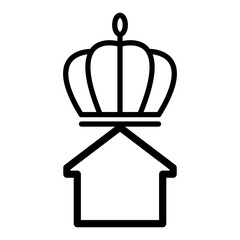Crowned house icon