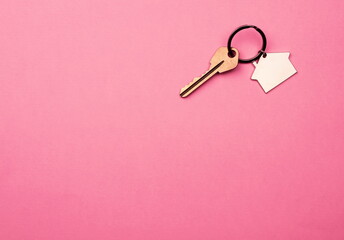 House key close up photo. Renting property, real estate concept