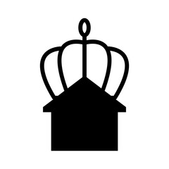 Crowned house icon