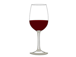 Glass of red wine