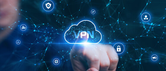 Business, Technology, Internet and network concept. VPN network security internet privacy encryption concept.