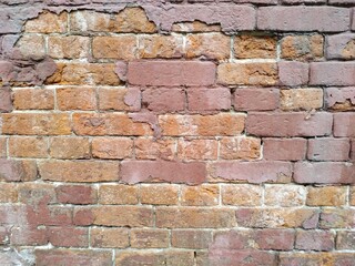 red brick wall. old brick wall. back background.